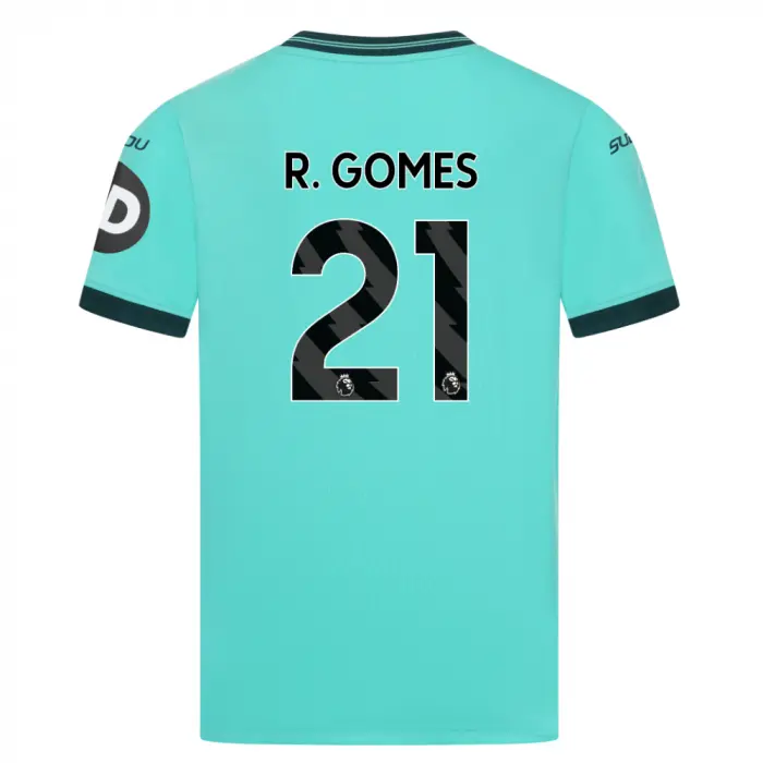 Wolverhampton Wanderers Kits Shop | 2025-26 Wolves Away Shirt – Junior R. GOMES 21 Wolves Jerseys and Gear